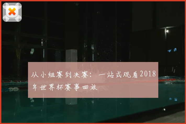 从小组赛到决赛：一站式观看2018年世界杯赛事回放